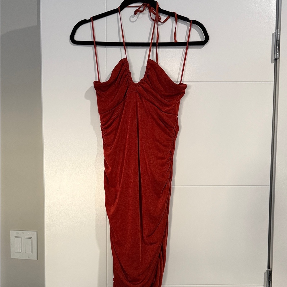 Dynamite Red Backless Dress